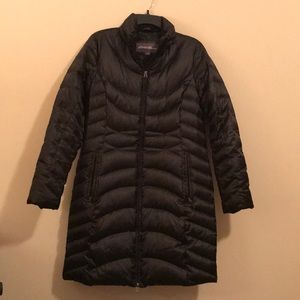 Black Long Down Coat. Like New!! Sz.M